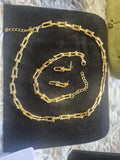 Tiffany style jewellery set with leopard skin details