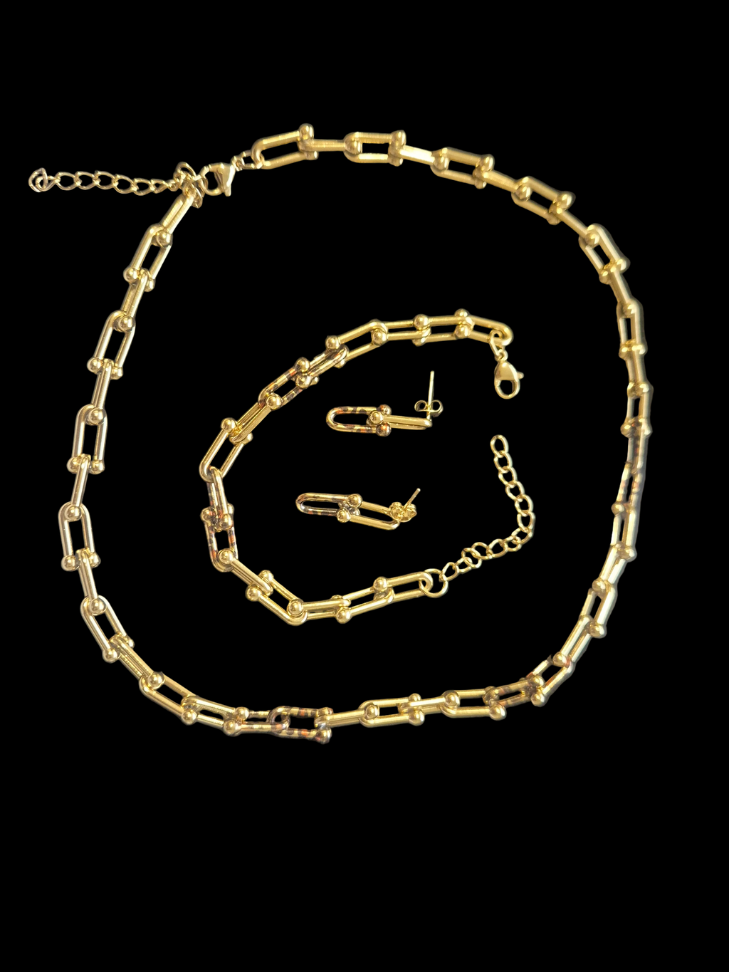 Tiffany style jewellery set with leopard skin details