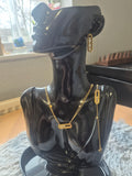 Double layered set with stones