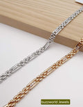 Stylish bracelet in silver and gold designs