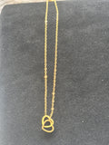 Double heart bond necklace