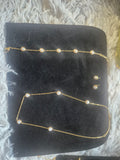 Pearl design necklace and bracelet set
